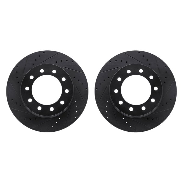 R1 Concepts® - Drilled and Slotted Front Brake Rotor Set