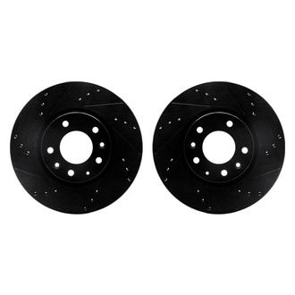 R1 Concepts® - Drilled and Slotted Front Brake Rotor Set