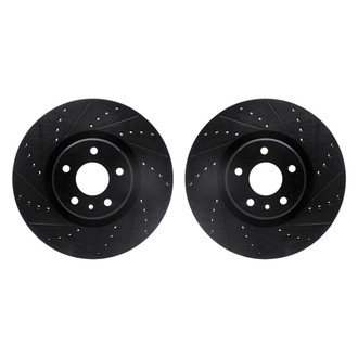 R1 Concepts® - Drilled and Slotted Front Brake Rotor Set