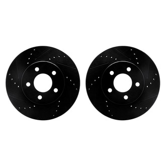 R1 Concepts® - Drilled and Slotted Front Brake Rotor Set
