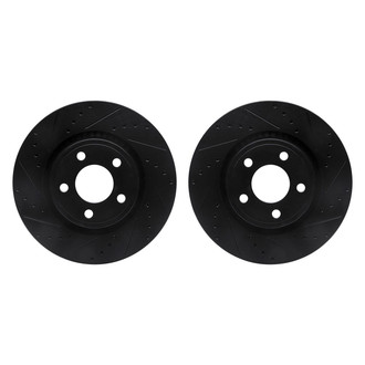 R1 Concepts® - Drilled and Slotted Front Brake Rotor Set