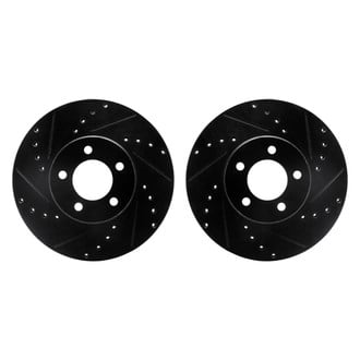 R1 Concepts® - Drilled and Slotted Front Brake Rotor Set