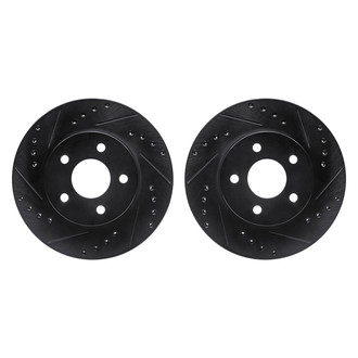 R1 Concepts® - Drilled and Slotted Front Brake Rotor Set