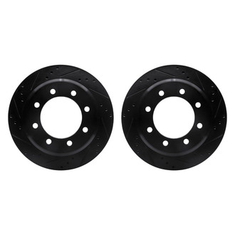 R1 Concepts® - Drilled and Slotted Rear Brake Rotor Set