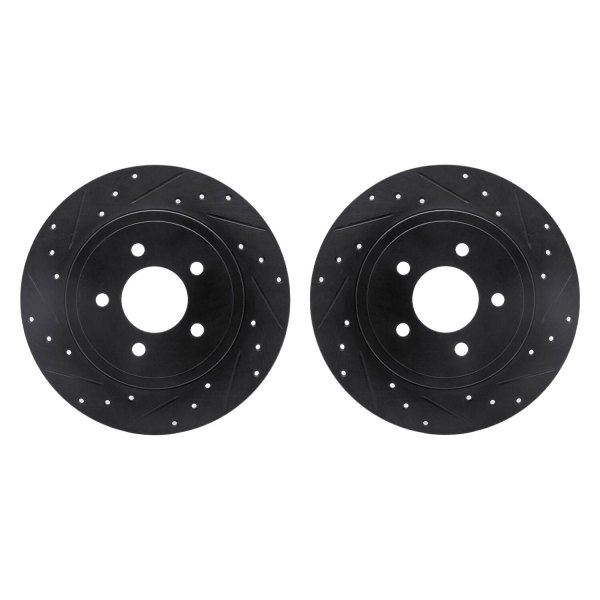 R1 Concepts® - Drilled and Slotted Rear Brake Rotor Set