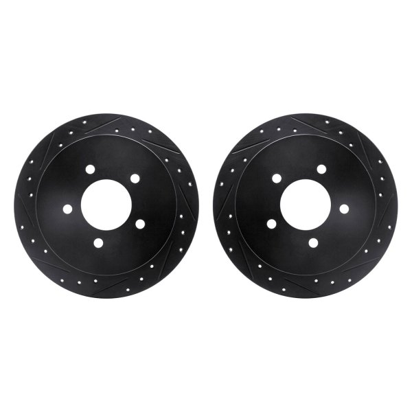 R1 Concepts® - Drilled and Slotted Rear Brake Rotor Set