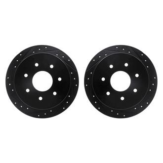 R1 Concepts® - eLINE Series™ Drilled and Slotted Rear Brake Rotor Set