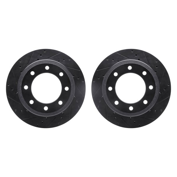 R1 Concepts® - Drilled and Slotted Rear Brake Rotor Set