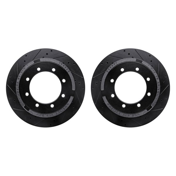 R1 Concepts® - Drilled and Slotted Rear Brake Rotor Set