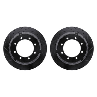 R1 Concepts® - eLINE Series™ Drilled and Slotted Rear Brake Rotor Set