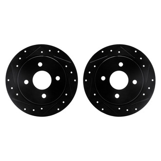 R1 Concepts® - Drilled and Slotted Rear Brake Rotor Set