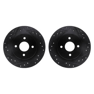 R1 Concepts® - Drilled and Slotted Rear Brake Rotor Set