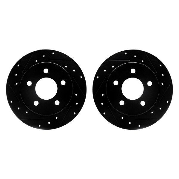 R1 Concepts® - Drilled and Slotted Rear Brake Rotor Set