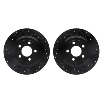 R1 Concepts® - Drilled and Slotted Rear Brake Rotor Set