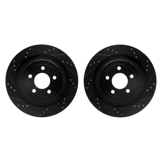 R1 Concepts® - Drilled and Slotted Rear Brake Rotor Set