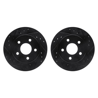 R1 Concepts® - Drilled and Slotted Rear Brake Rotor Set