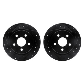 R1 Concepts® - eLINE Series™ Drilled and Slotted Rear Brake Rotor Set