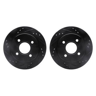 R1 Concepts® - Drilled and Slotted Rear Brake Rotor Set