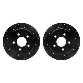 R1 Concepts® - Drilled and Slotted Rear Brake Rotor Set