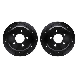 R1 Concepts® - Drilled and Slotted Rear Brake Rotor Set