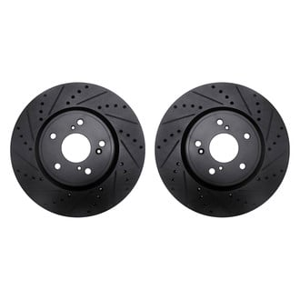 R1 Concepts® - Drilled and Slotted Front Brake Rotor Set
