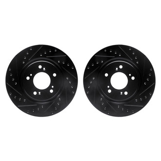 R1 Concepts® - Drilled and Slotted Front Brake Rotor Set