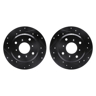 R1 Concepts® - Drilled and Slotted Rear Brake Rotor Set