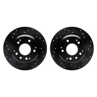 R1 Concepts® - Drilled and Slotted Rear Brake Rotor Set