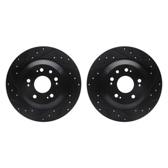 R1 Concepts® - Drilled and Slotted Rear Brake Rotor Set