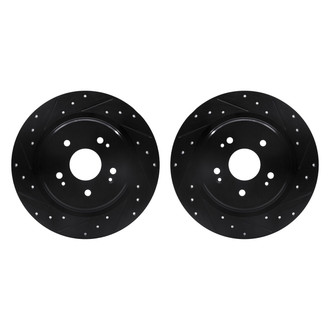 R1 Concepts® - Drilled and Slotted Rear Brake Rotor Set