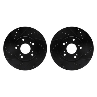 R1 Concepts® - Drilled and Slotted Front Brake Rotor Set