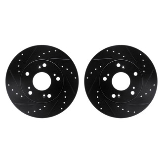 R1 Concepts® - Drilled and Slotted Front Brake Rotor Set