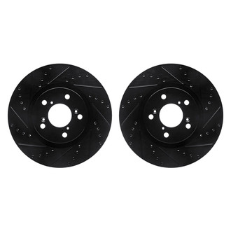 R1 Concepts® - Drilled and Slotted Front Brake Rotor Set