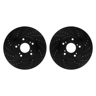 R1 Concepts® - Drilled and Slotted Front Brake Rotor Set