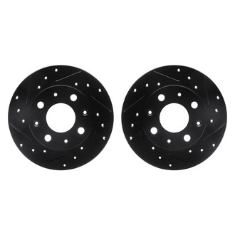R1 Concepts® - Drilled and Slotted Front Brake Rotor Set