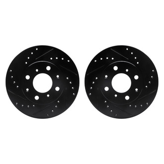 R1 Concepts® - Drilled and Slotted Front Brake Rotor Set