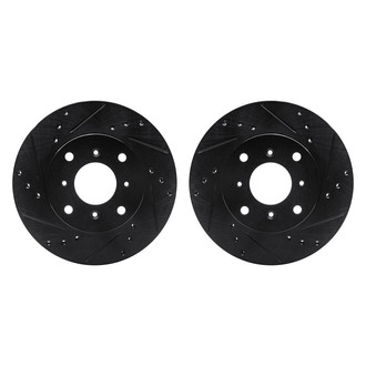 R1 Concepts® - Drilled and Slotted Front Brake Rotor Set