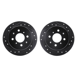 R1 Concepts® - Drilled and Slotted Rear Brake Rotor Set