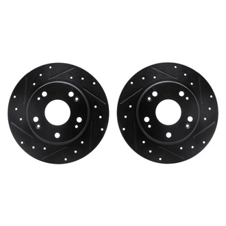 R1 Concepts® - Drilled and Slotted Rear Brake Rotor Set