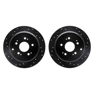 R1 Concepts® - Drilled and Slotted Rear Brake Rotor Set