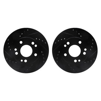 R1 Concepts® - Drilled and Slotted Front Brake Rotor Set