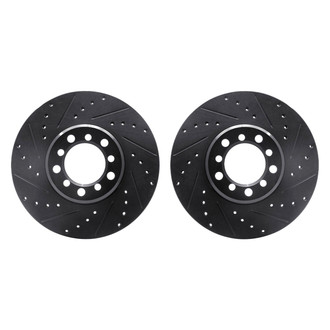 R1 Concepts® - Drilled and Slotted Front Brake Rotor Set
