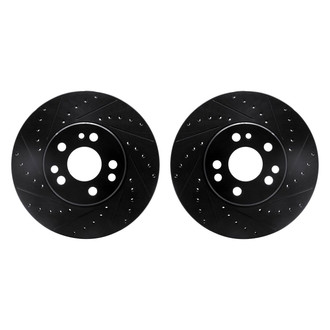 R1 Concepts® - Drilled and Slotted Front Brake Rotor Set