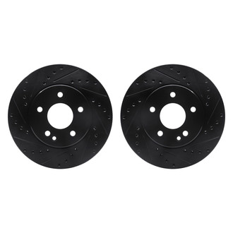 R1 Concepts® - Drilled and Slotted Front Brake Rotor Set