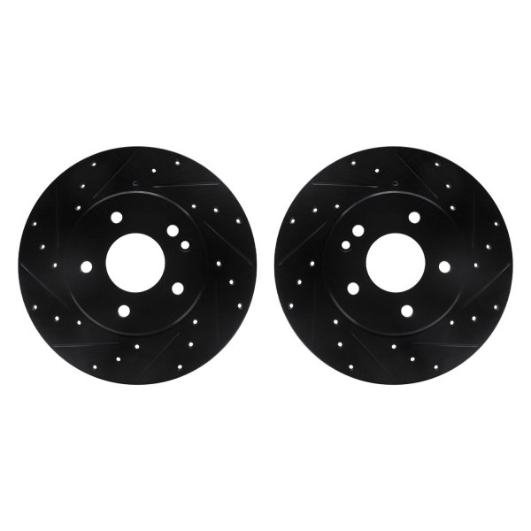 R1 Concepts® - Drilled and Slotted Front Brake Rotor Set