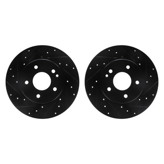 R1 Concepts® - Drilled and Slotted Front Brake Rotor Set