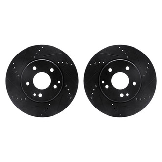 R1 Concepts® - Drilled and Slotted Front Brake Rotor Set