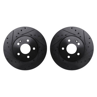 R1 Concepts® - Drilled and Slotted Front Brake Rotor Set
