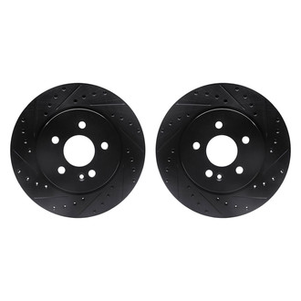 R1 Concepts® - Drilled and Slotted Front Brake Rotor Set