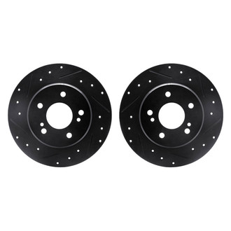 R1 Concepts® - Drilled and Slotted Rear Brake Rotor Set